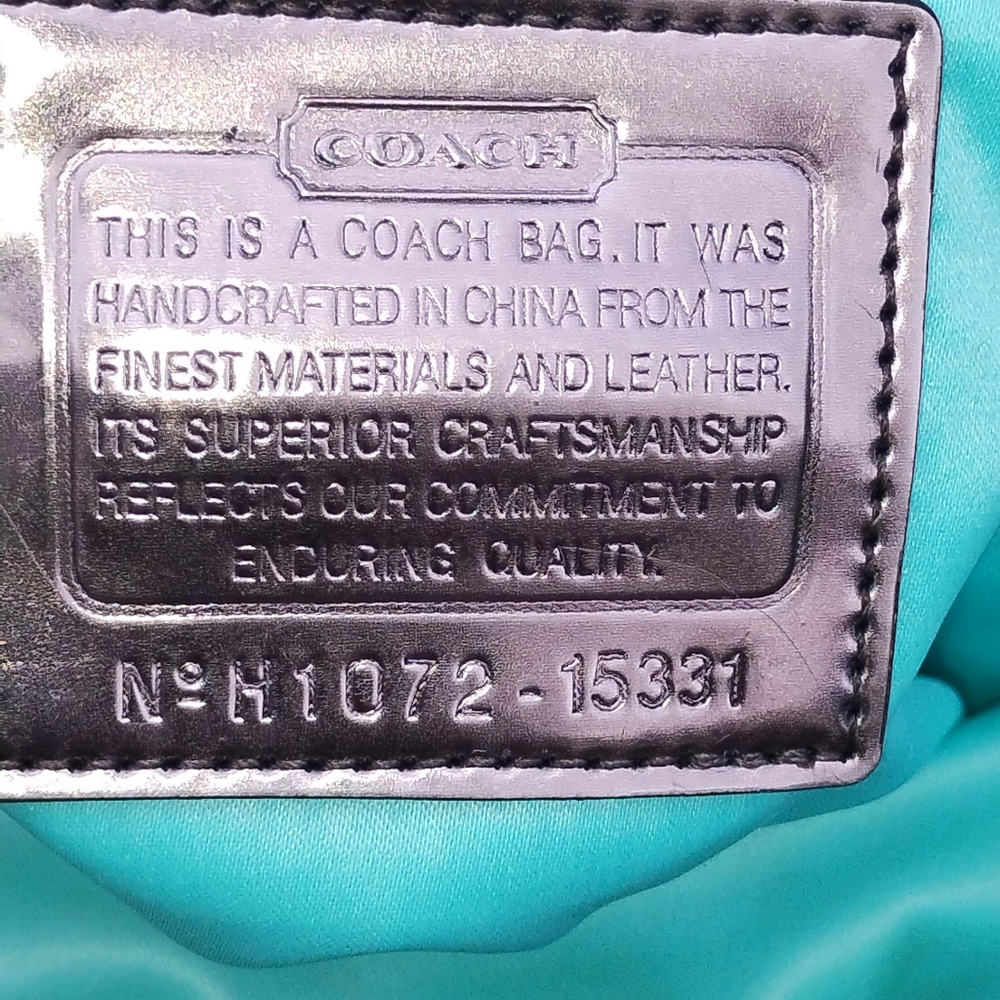 Coach Brown Khaki Poppy Jacquard Tote Satchel Comes With Cleaner. GUC OBO - Picture 7 of 13